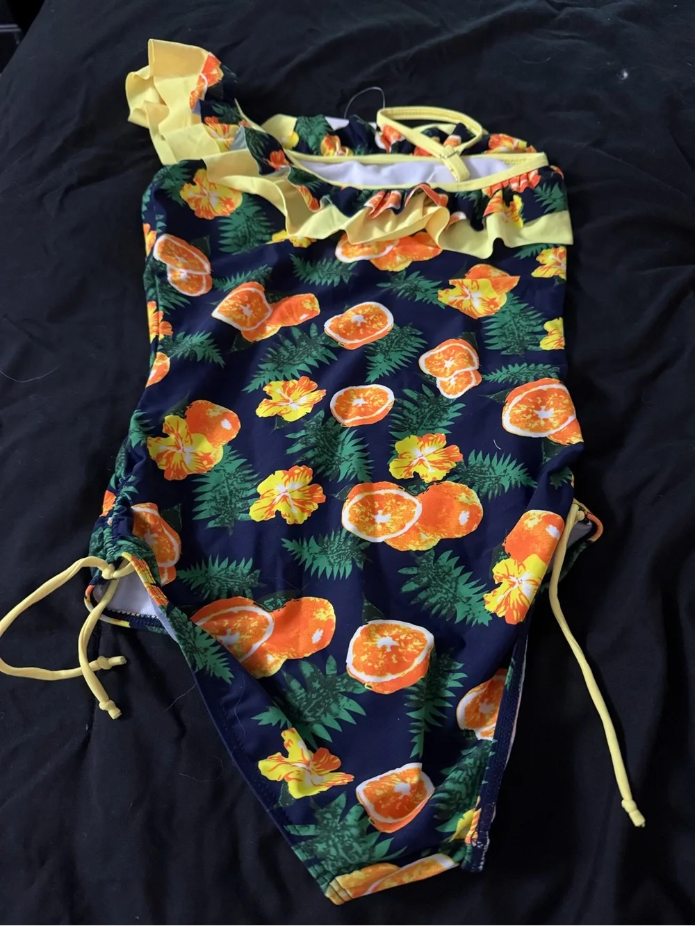 Bathing suit tropical pattern size 14 girls